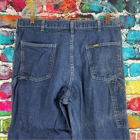 Vintage OshKosh Denim Carpenter Jeasn Made in USA Talon 42 Zipper 36 x 32 - Picture 7 of 10